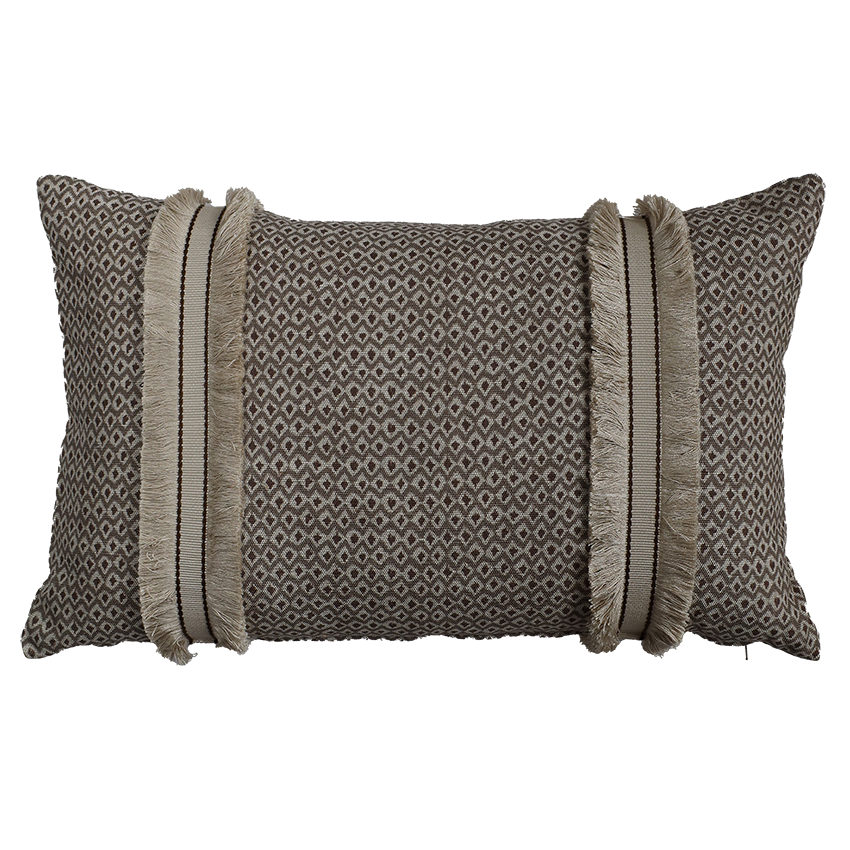 Batik Cushion Rectangular - Taupe