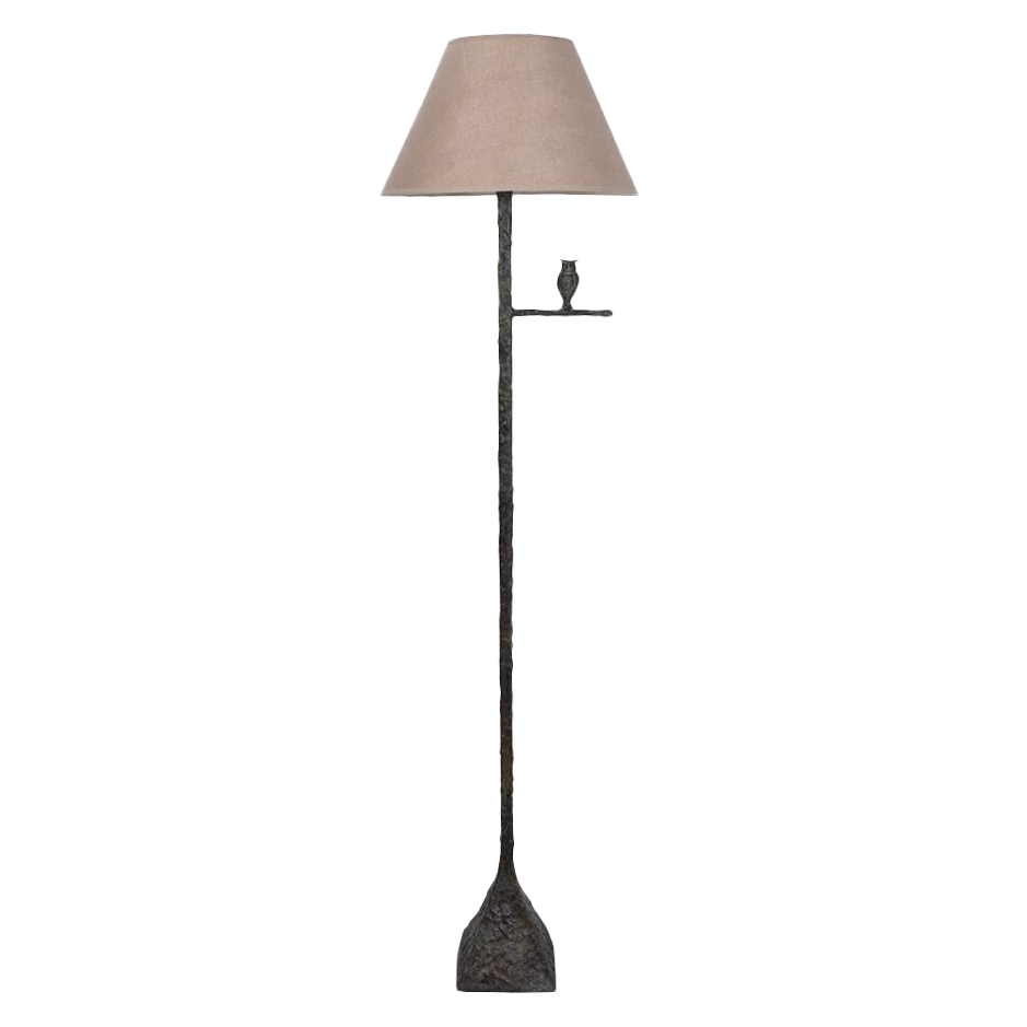 Bronze Owl Floor Lamp