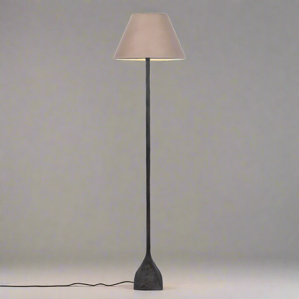 Bronze Square Base Floor Lamp