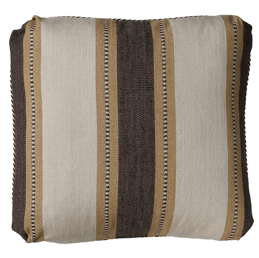 Mirage Stripe Turkish Corner Cushion - Dark Brown/Amber