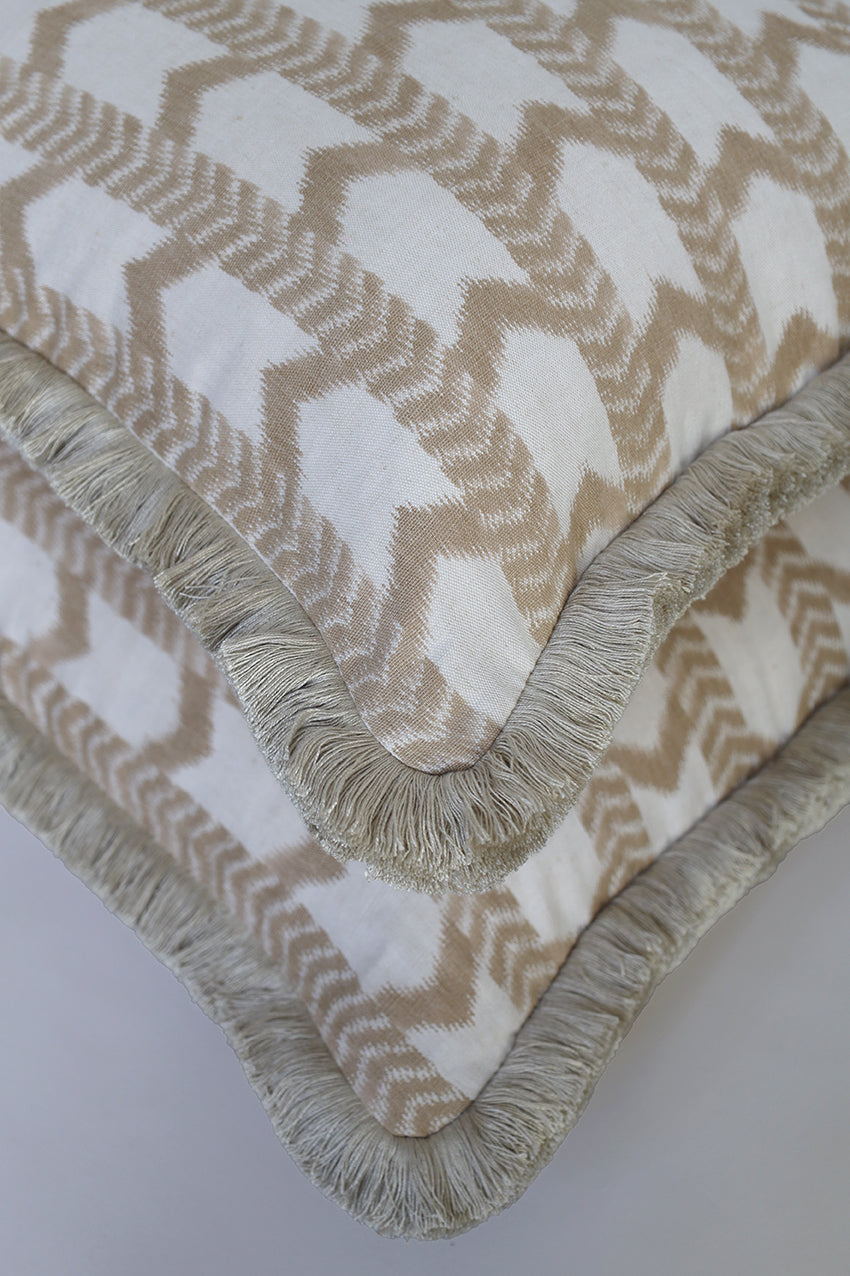 Zigara Stripe Cushion - Beige
