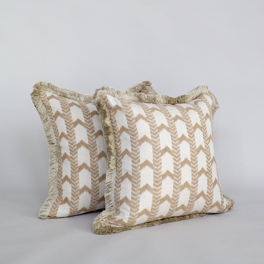 Zigara Stripe Cushion - Beige
