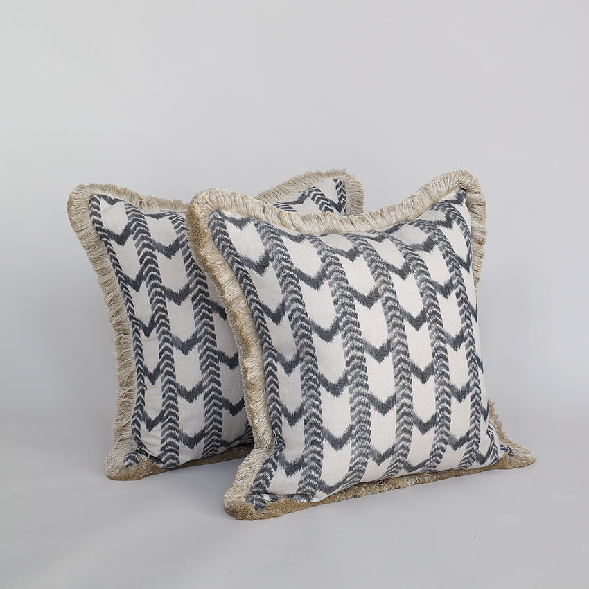 Zigara Stripe Cushion - Blue