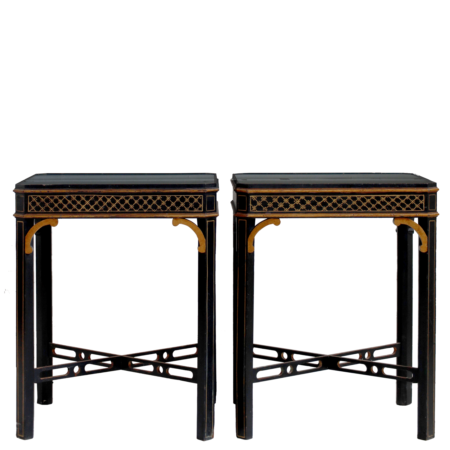 Pair of Mid-20th Century Chinoiserie Side Tables