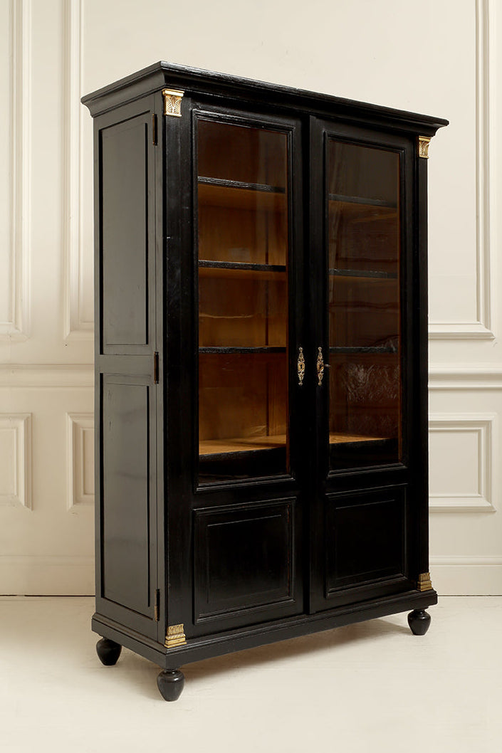 Pair of 19th Century French Ebonised Cabinets