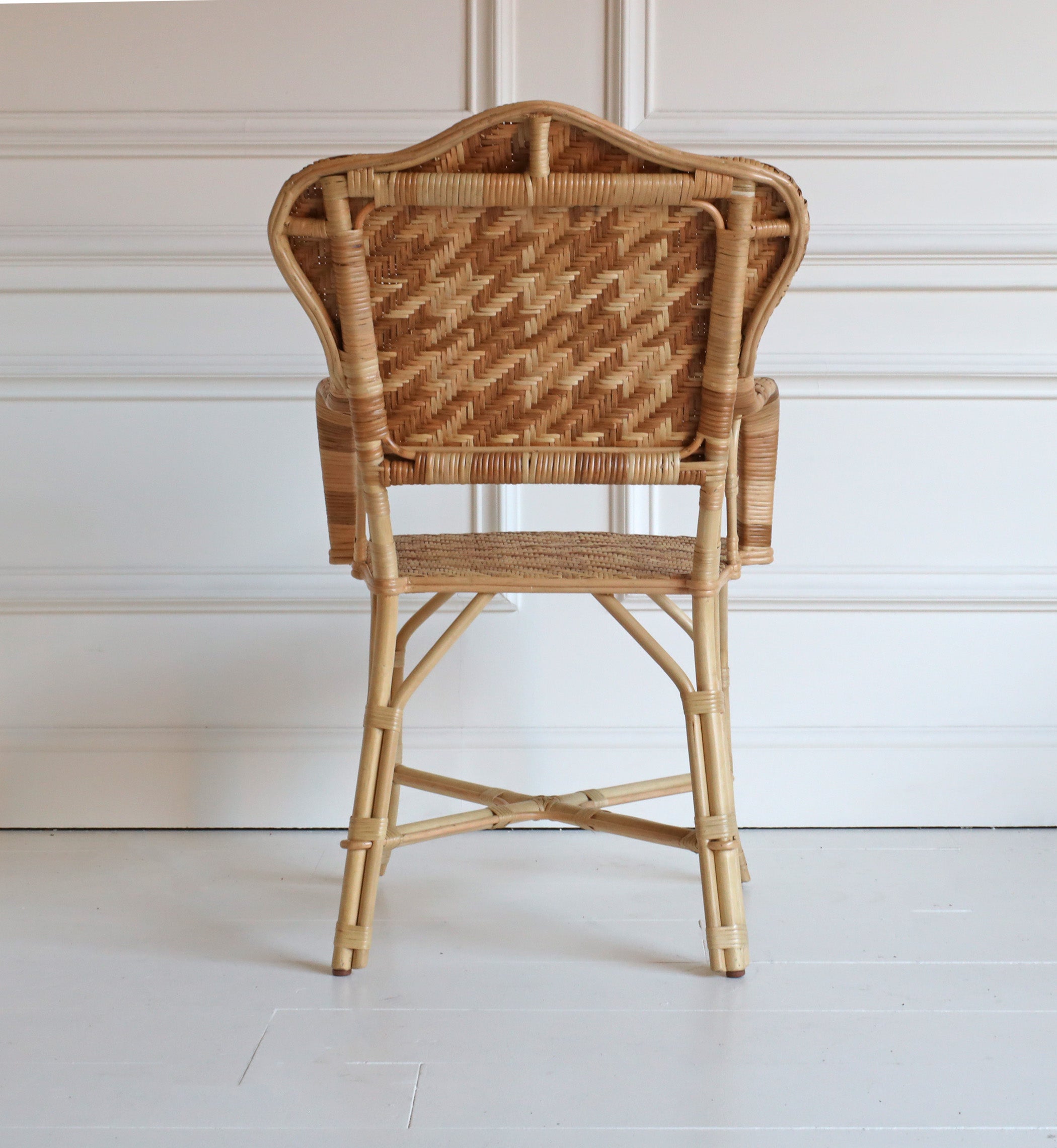 Pied-de-poule Rattan Chair