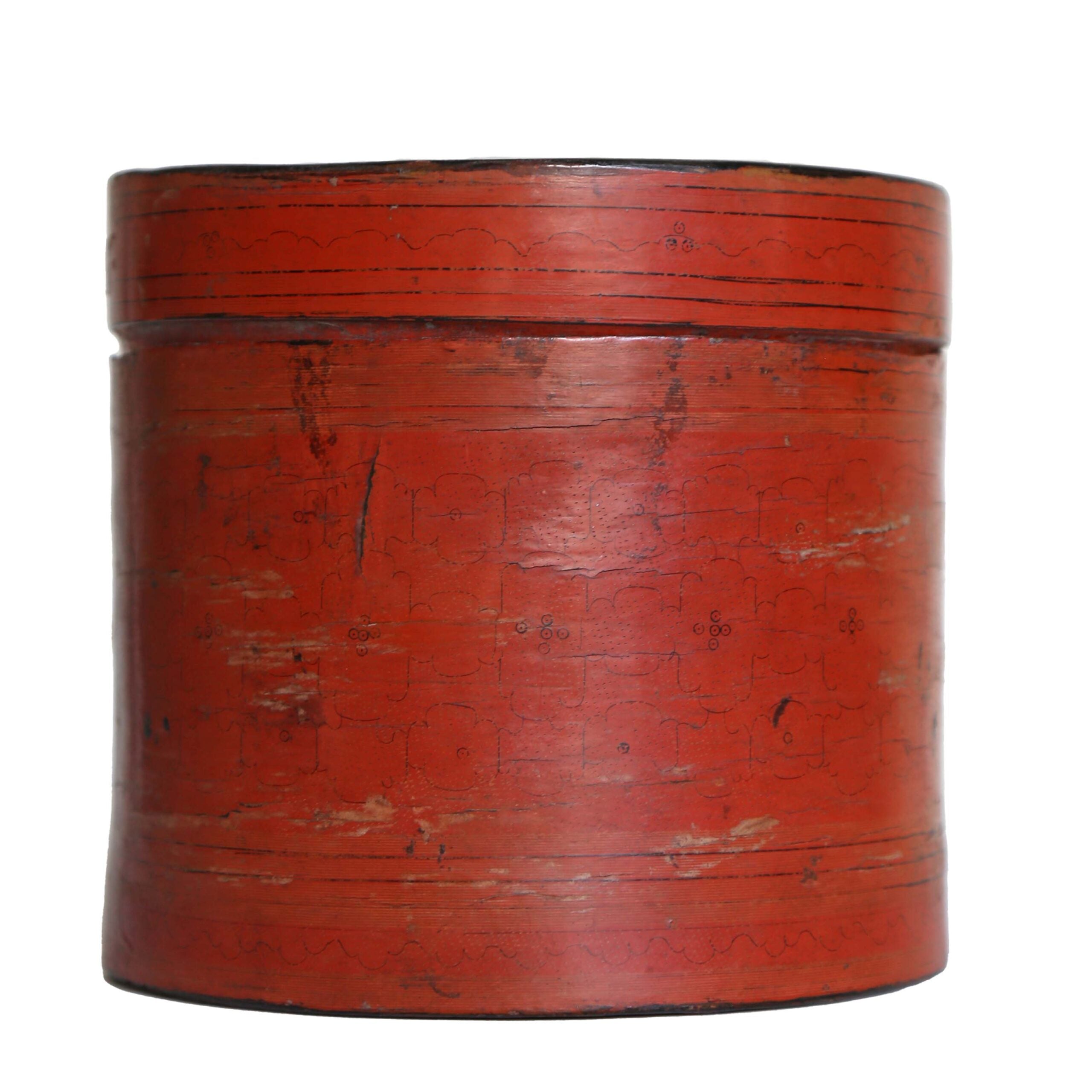 Rare Burmese Coral Red Betel Box