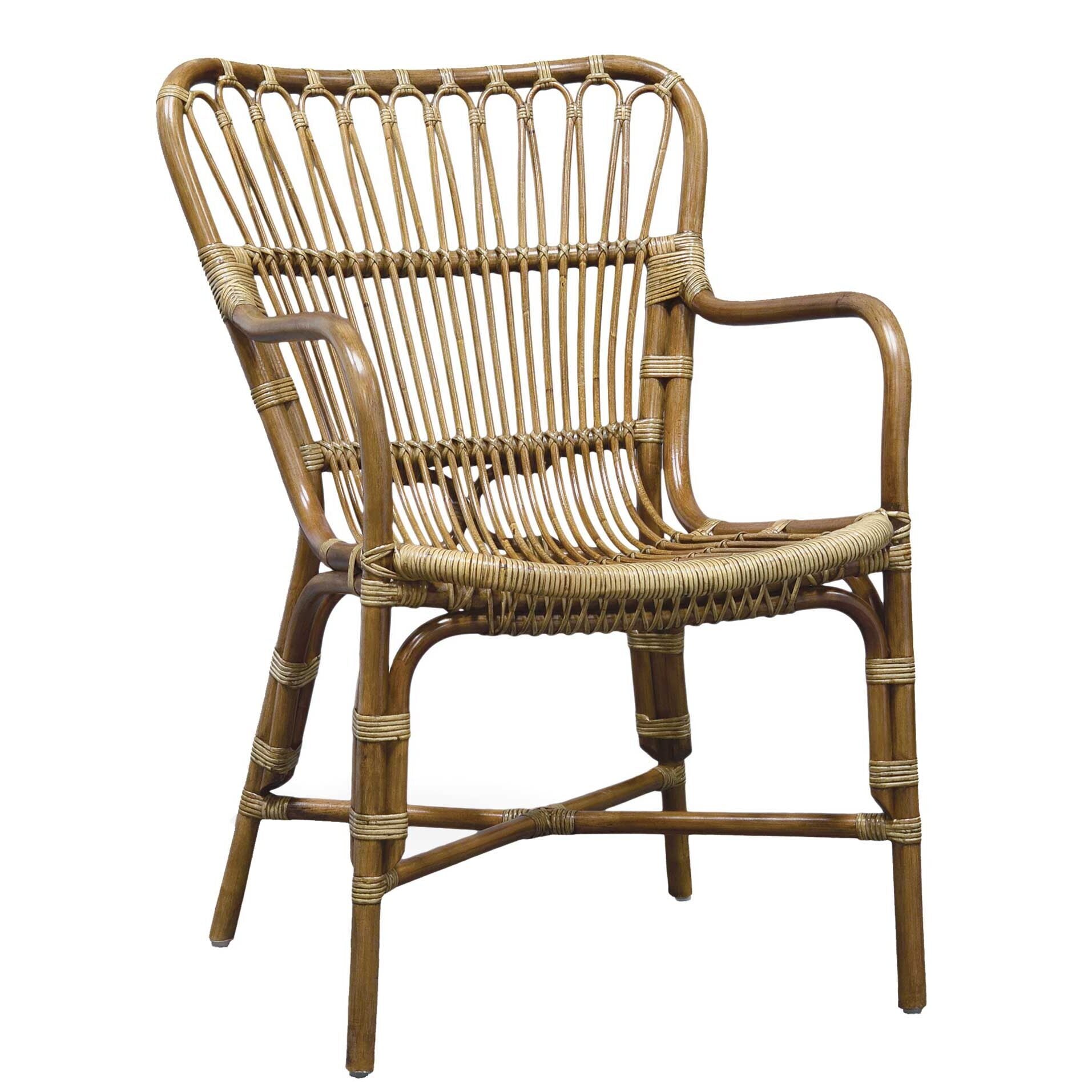 Retro Rattan Dining Armchair