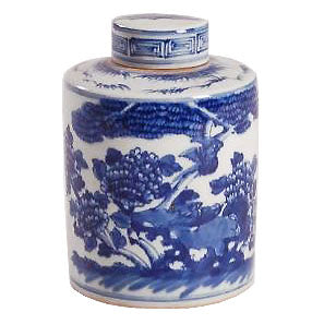 Round Tea Tin Jar