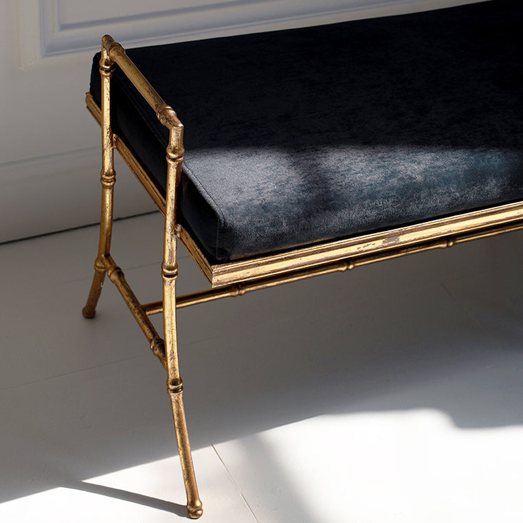 Gilt Bamboo Bench