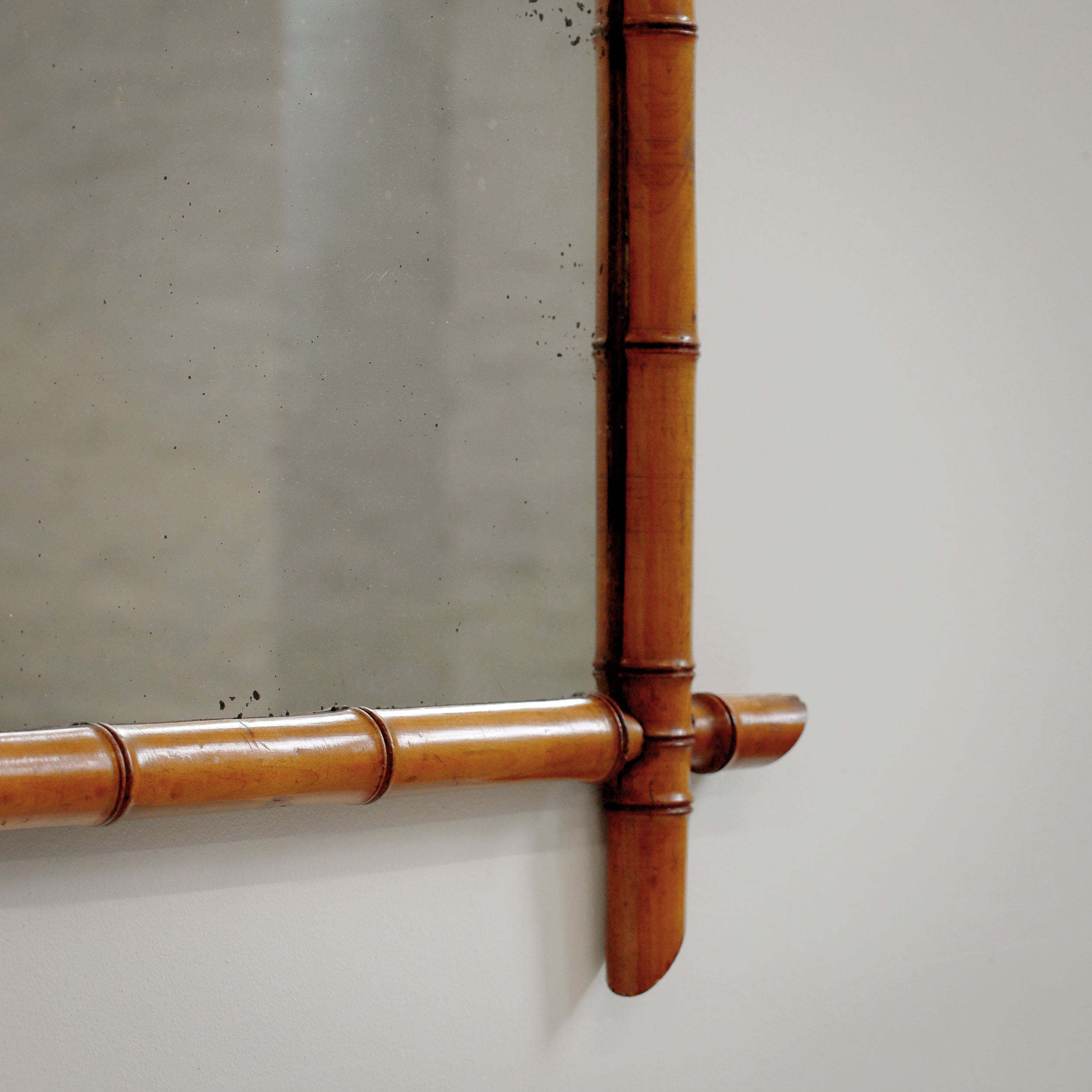 Pair of 19th Century French Faux Bamboo Wall Mirrors