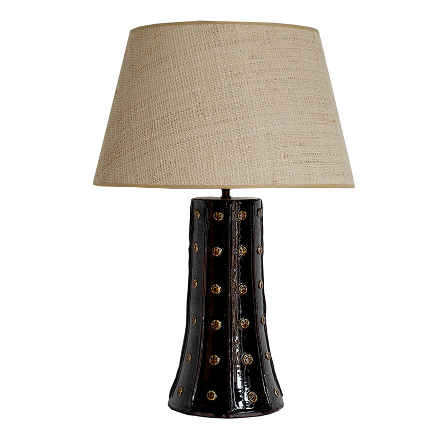 Montrose Table Lamp- Black with Yellow Dots