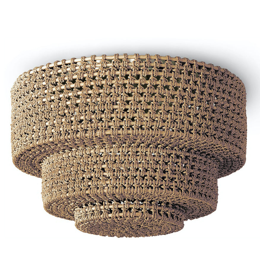 Veranda Flush Mount - Natural/Bronze