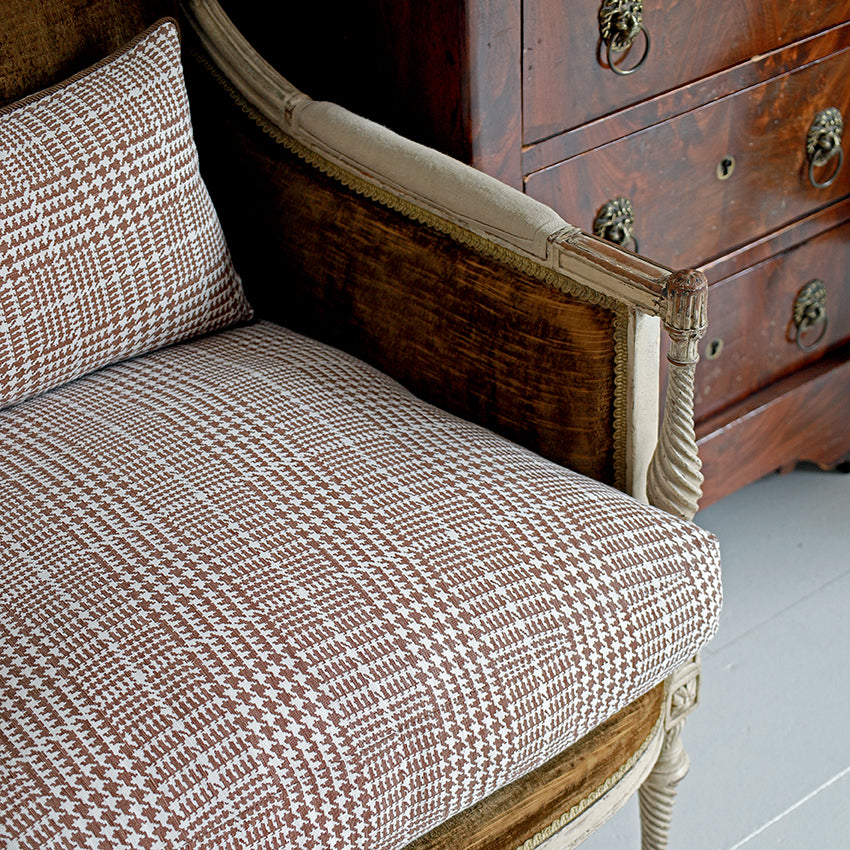 Pair of Louis XVI Revival Armchairs in Pied de Poule