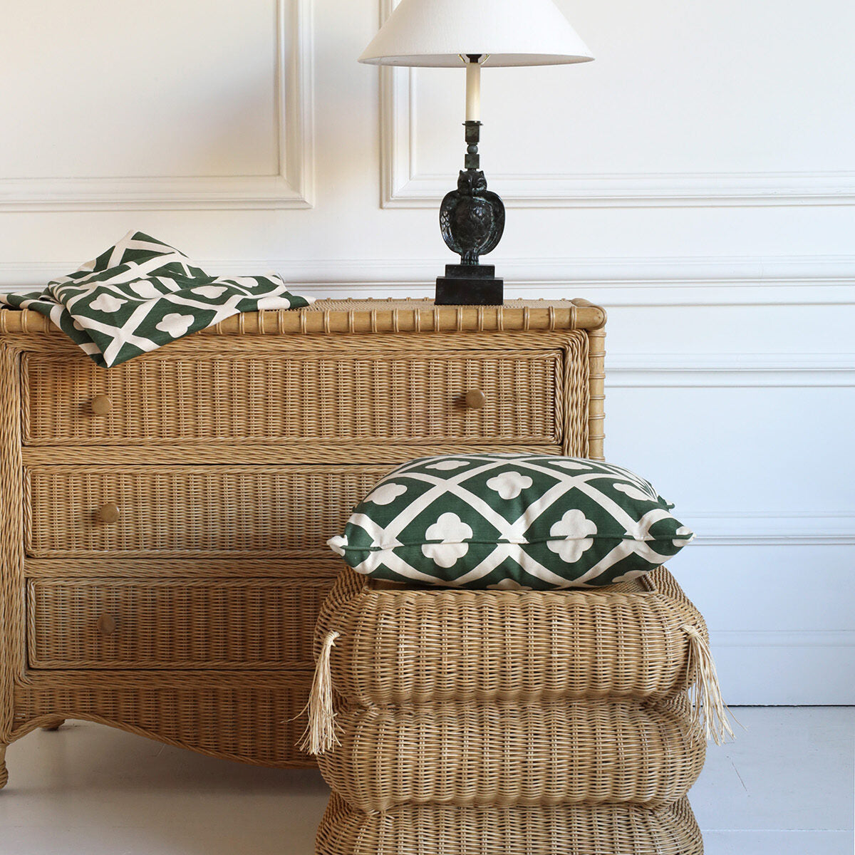 Rattan Cushion Stool
