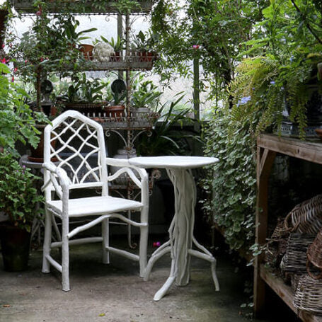 Vignette.Stephan Armchair and Side Table White LR