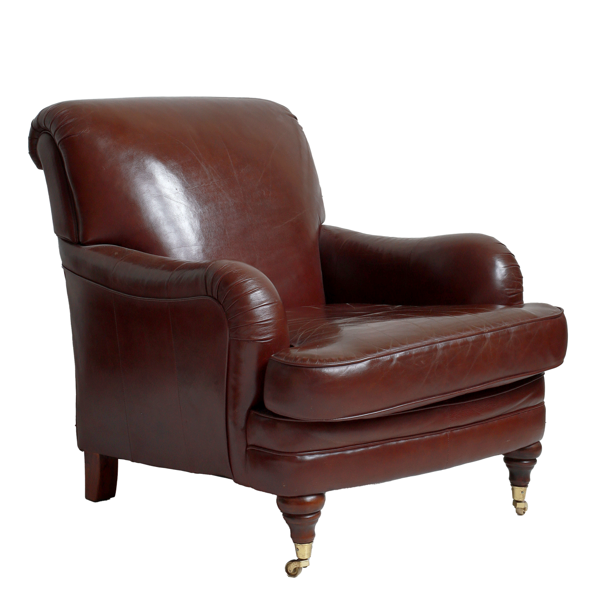 Vintage Howard Style Leather Armchair