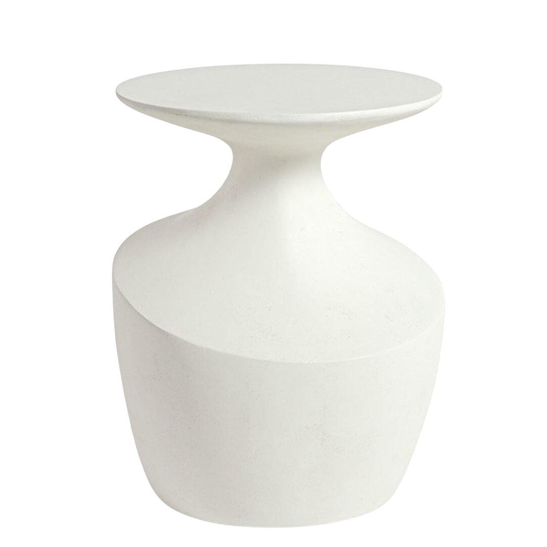 Chelsea Outdoor Side Table Short - White