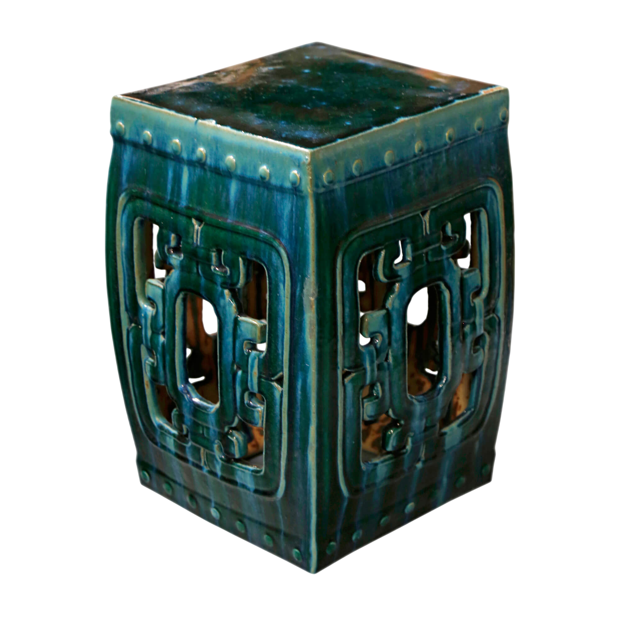Square Garden Stool – Turquoise WS