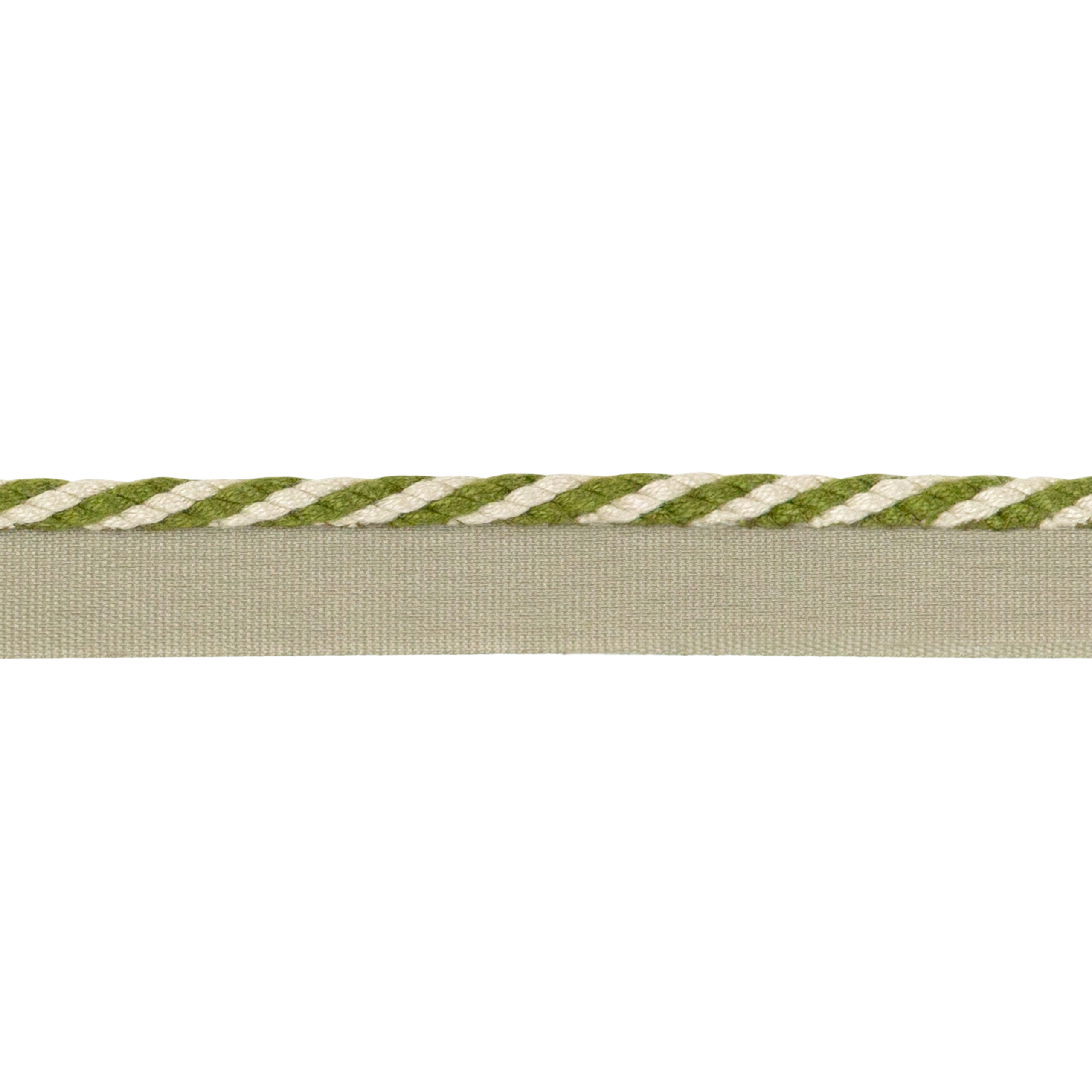 Striped Cabled Cord - Flax and Olive Green