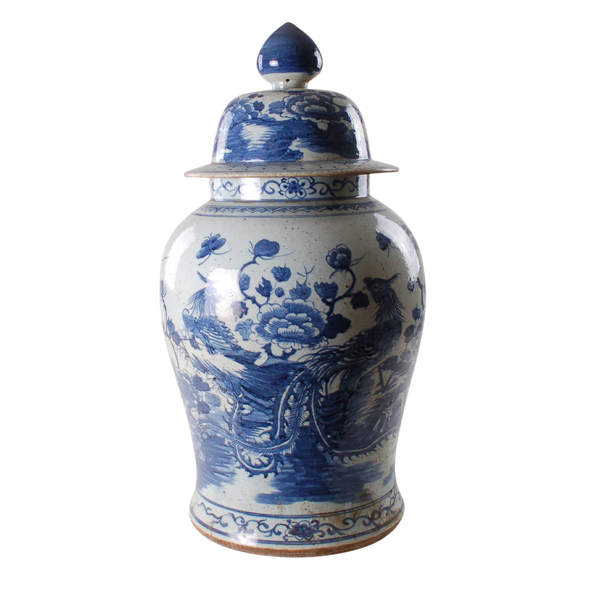 Bird and Flower Jar - Large