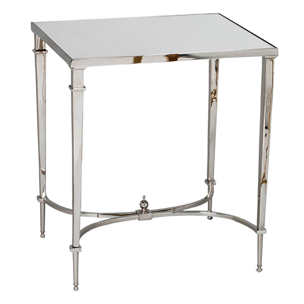 Sofia Rectangular Side Table – Nickel