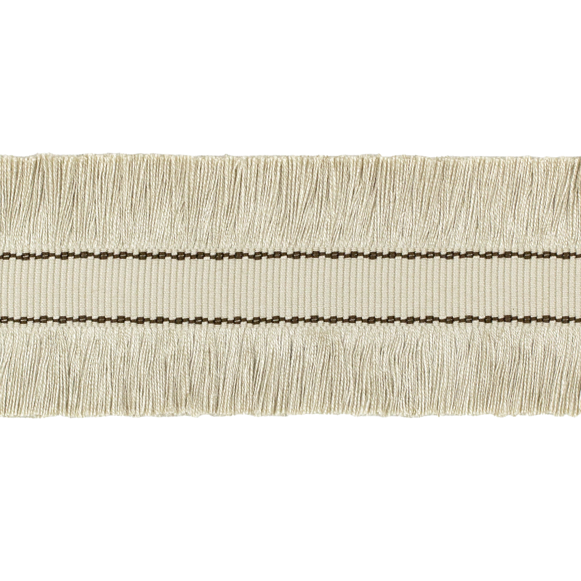 Double Cut Ruche Fringe - Flax and Bronze