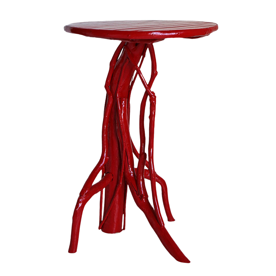 Stephan Side Table, Coral Red – LR