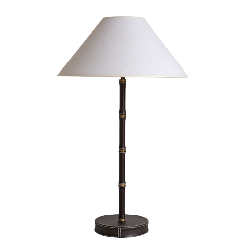 Adnet Table Lamp Brown Cut LR