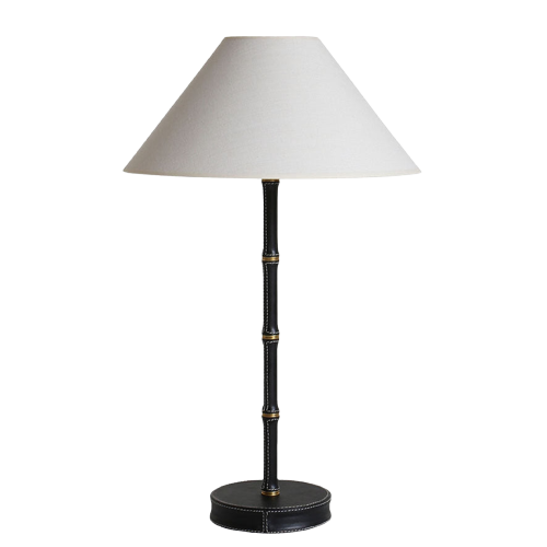 Adnet Table Lamp Black Cut LR