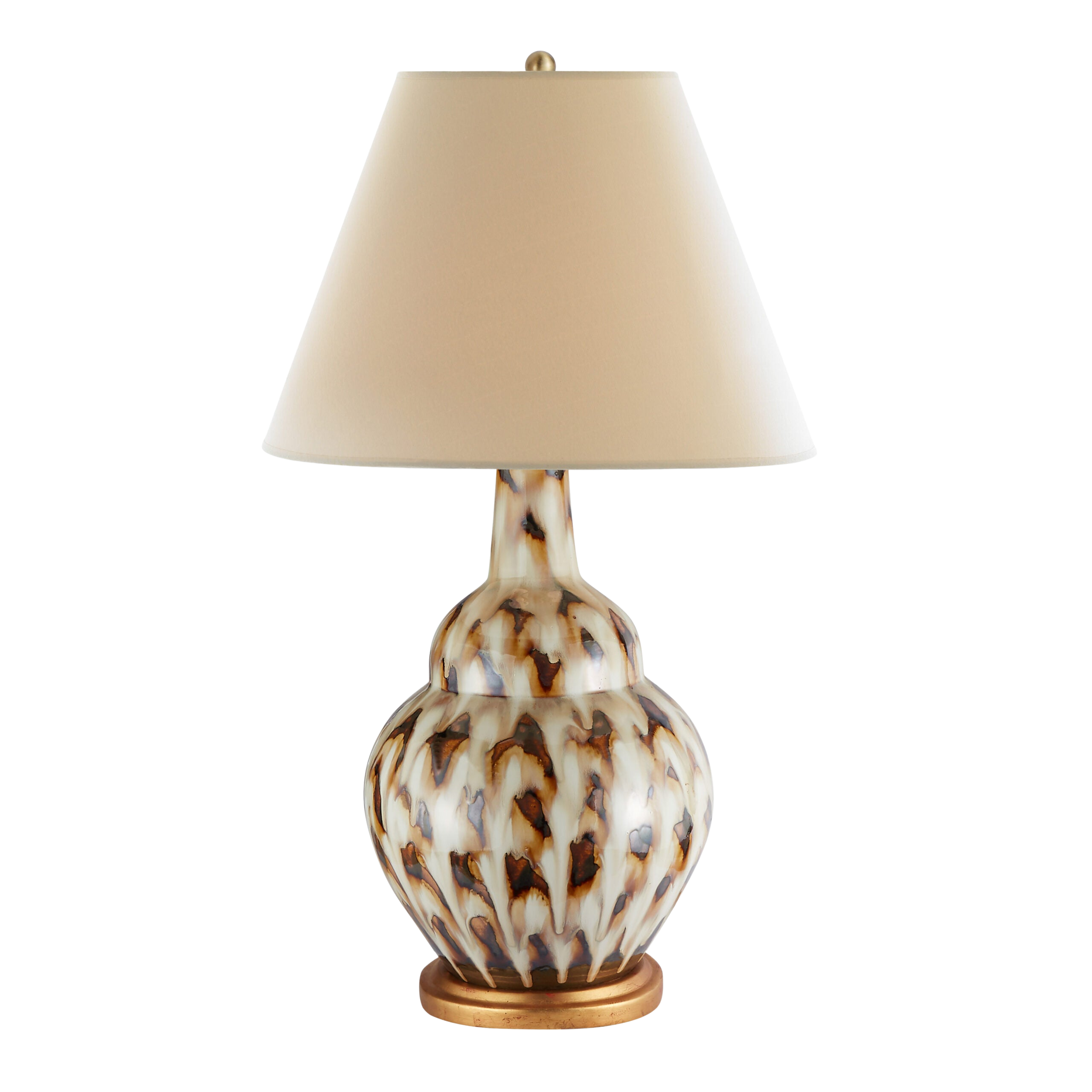 Pheasant Feather Lamp - Brown