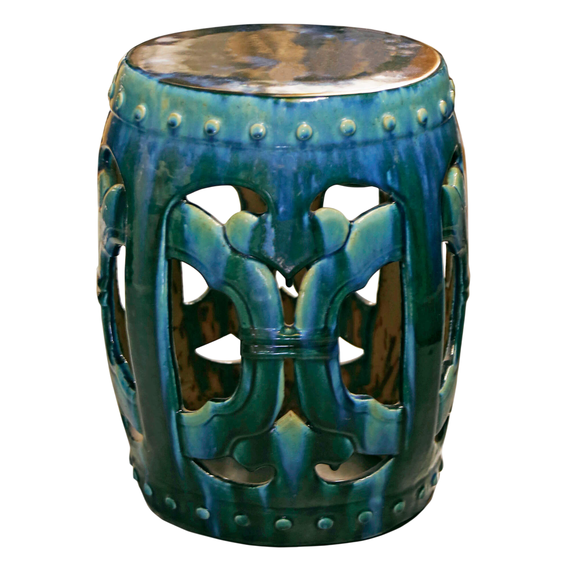 Round Garden Stool – Turquoise WS