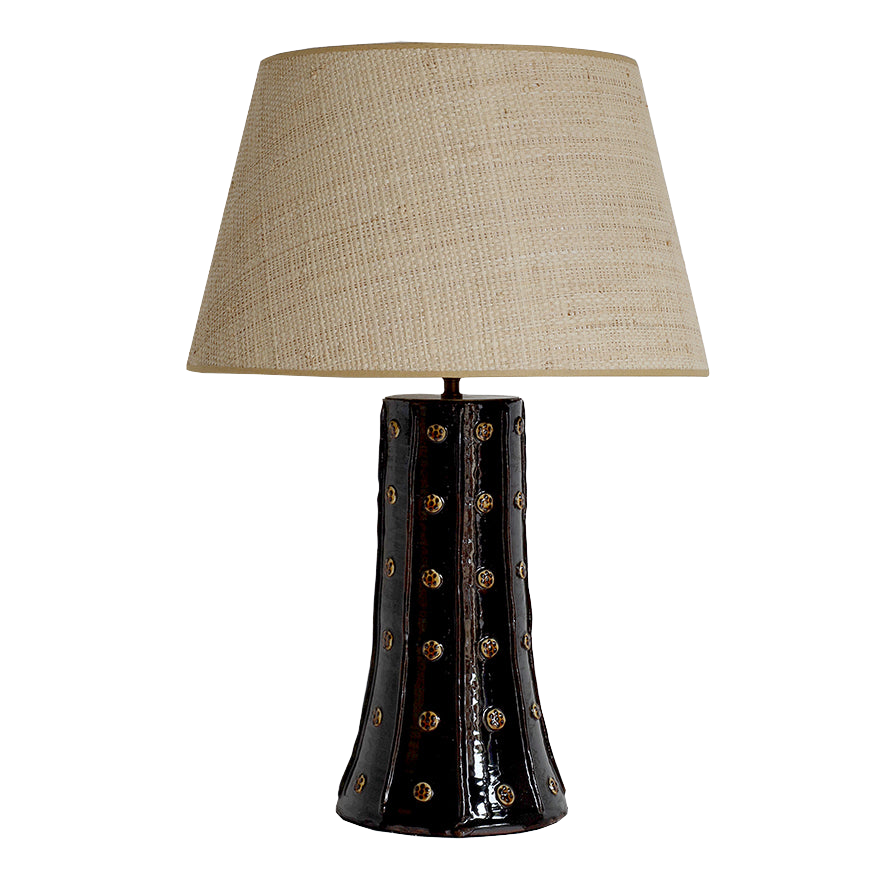 Montrose Table Lamp- Black with Yellow Dots