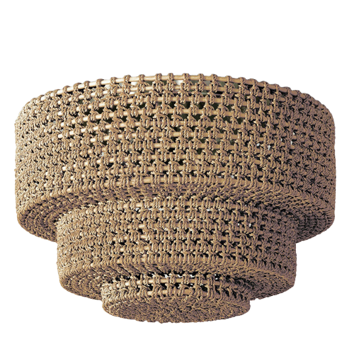 Veranda Flush Mount - Natural/Bronze