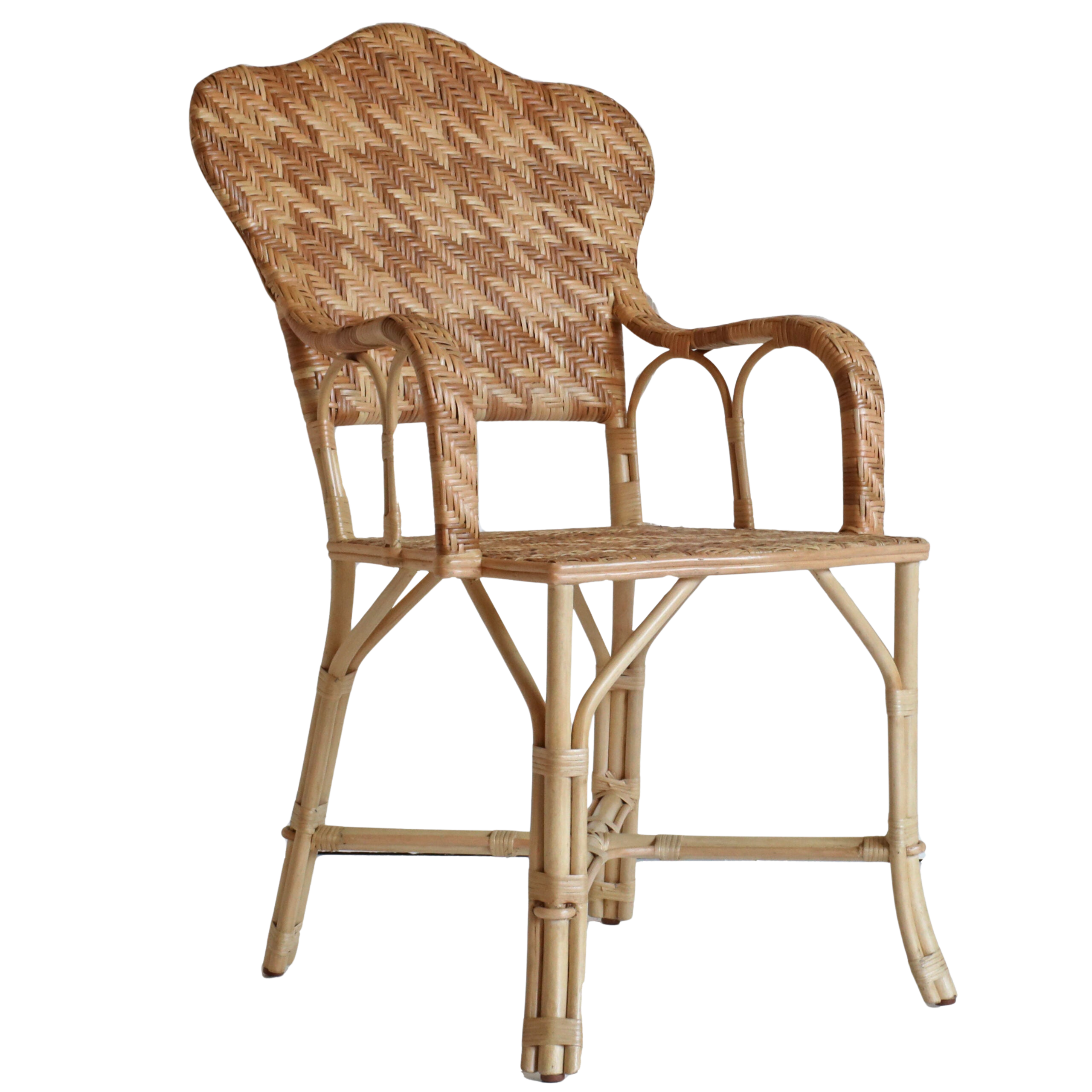 Pied-de-poule Rattan Chair