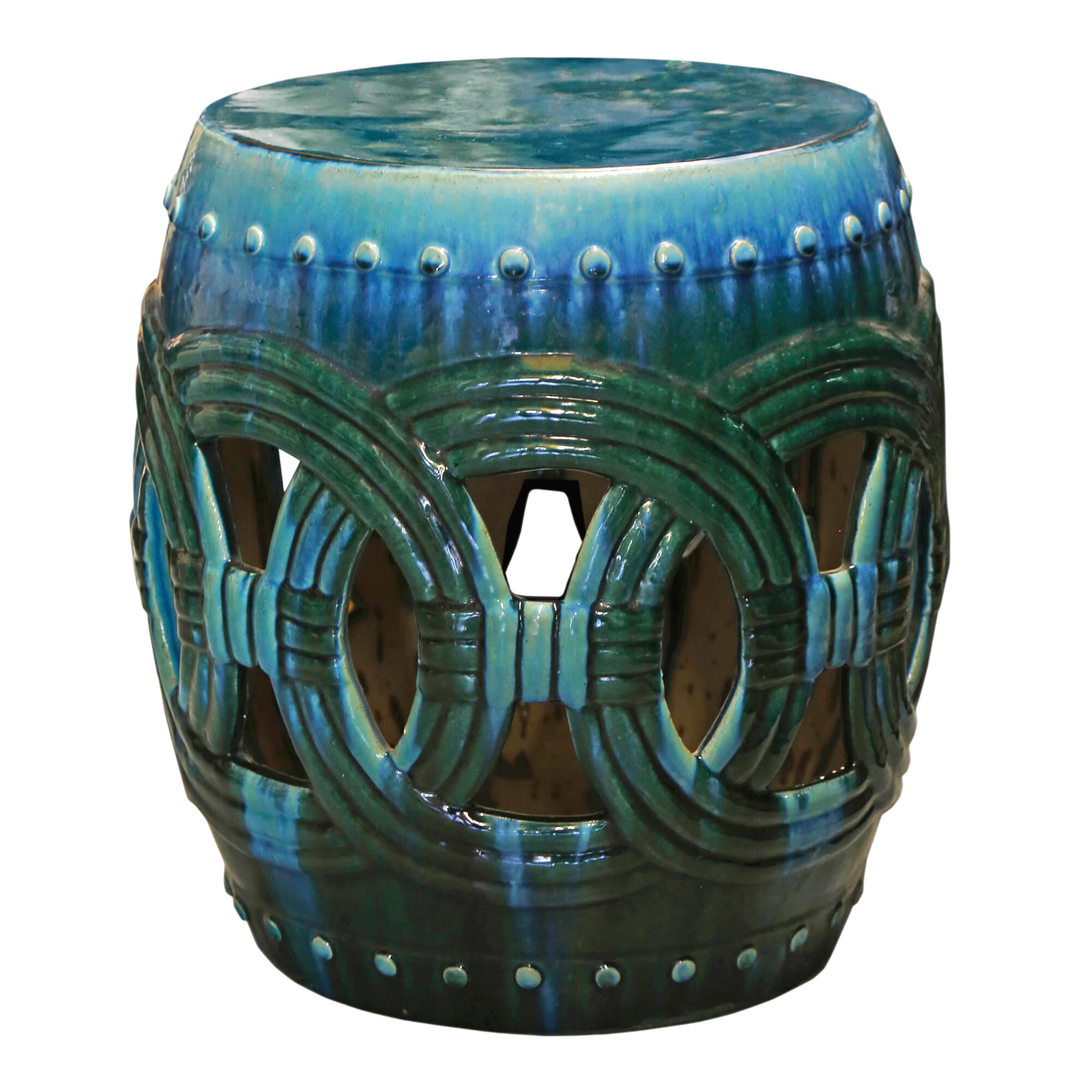 Circle Garden Stool – Turquoise WS