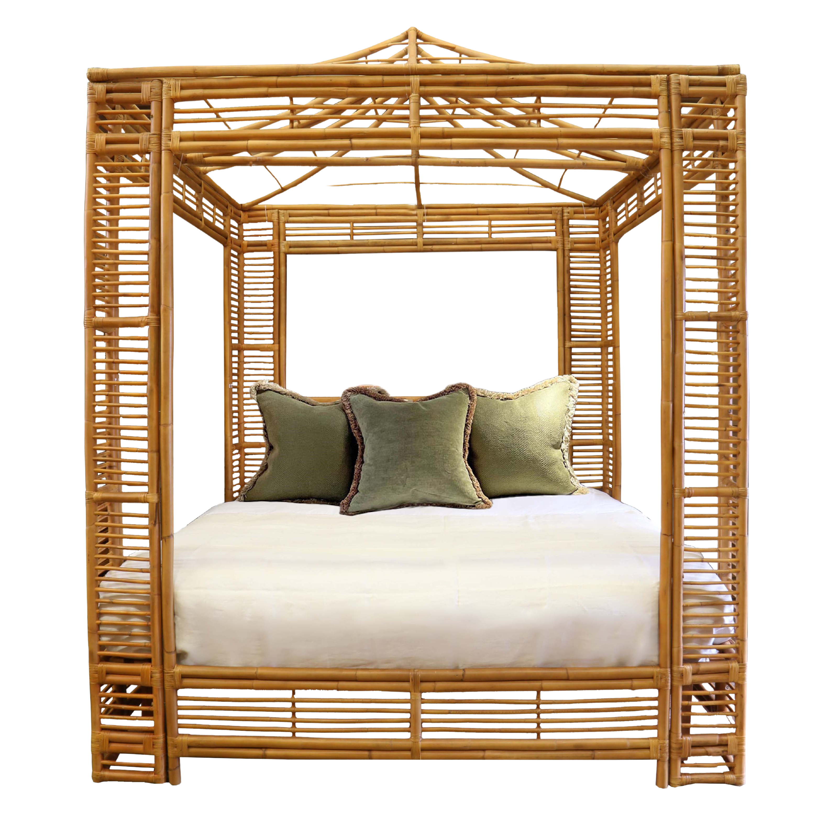 Oscar Rattan bed with Canopy