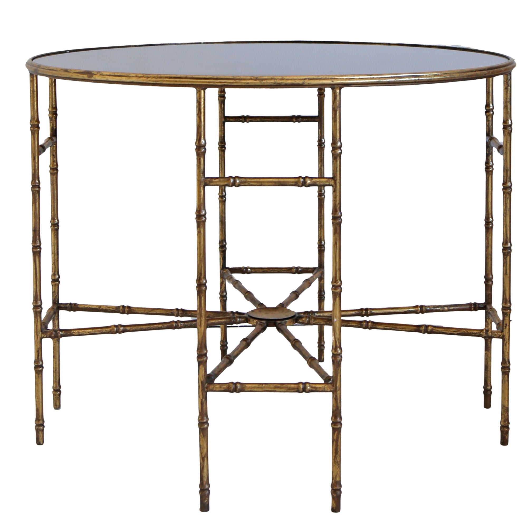 Gilt Bamboo Round Centre Table