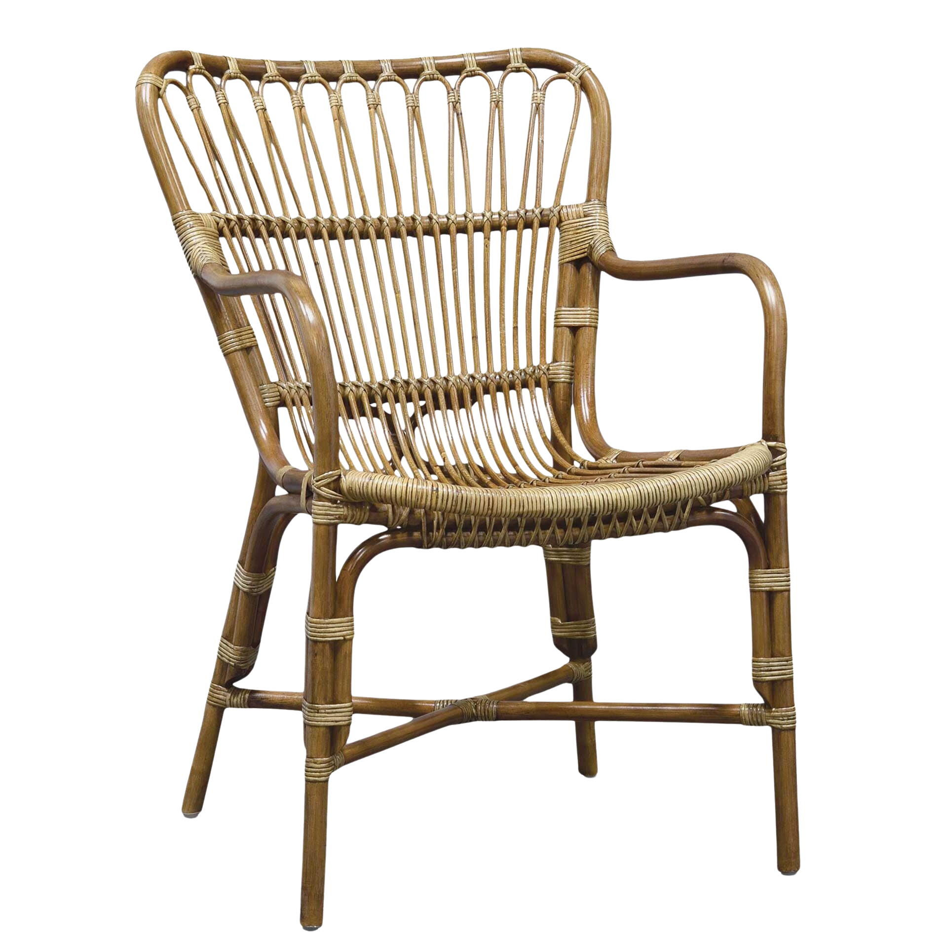 Retro Rattan Dining Armchair