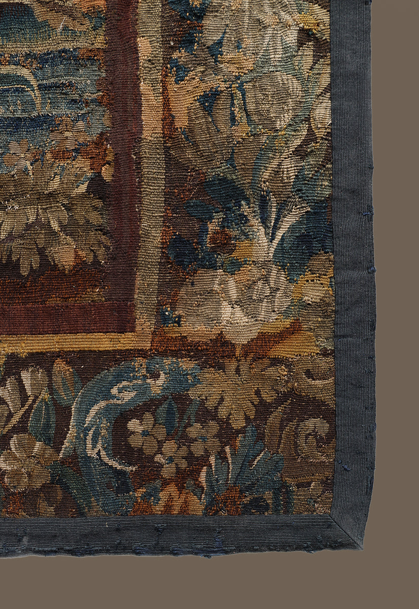 Close-up of a floral patterned fabric with intricate details
