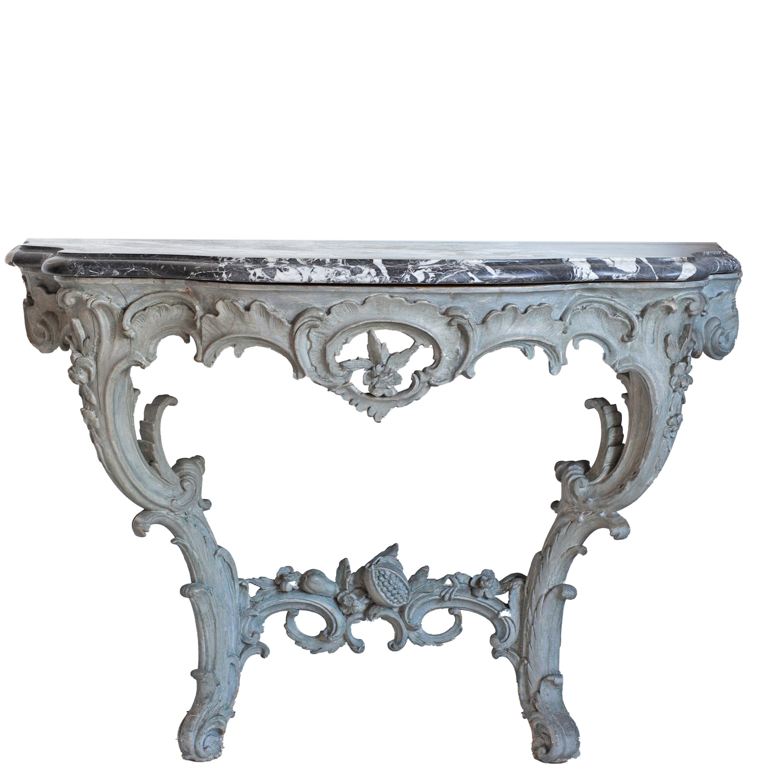 18th Century French Console with Marble Top