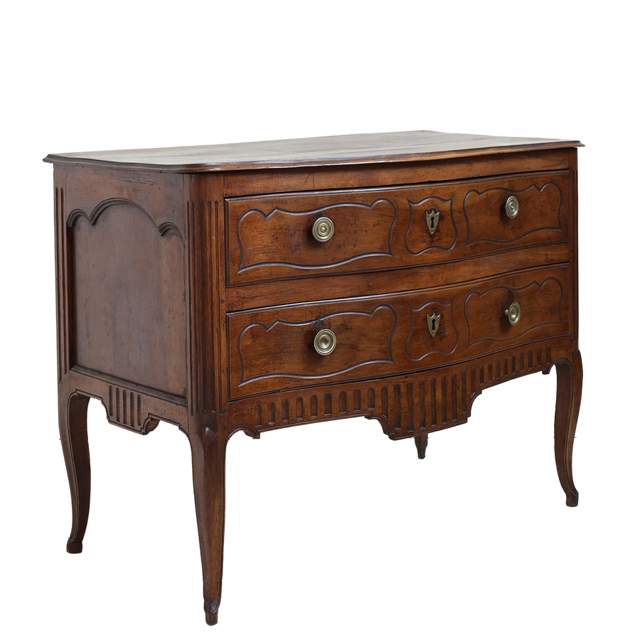 18th Century Louis XV Serpentine Commode