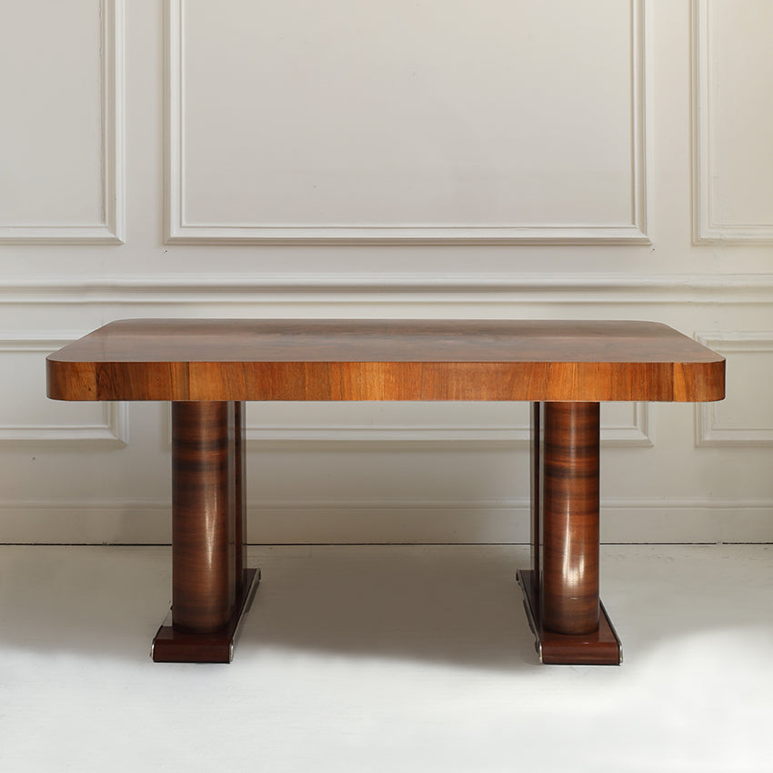 1930s Art Deco Walnut Desk