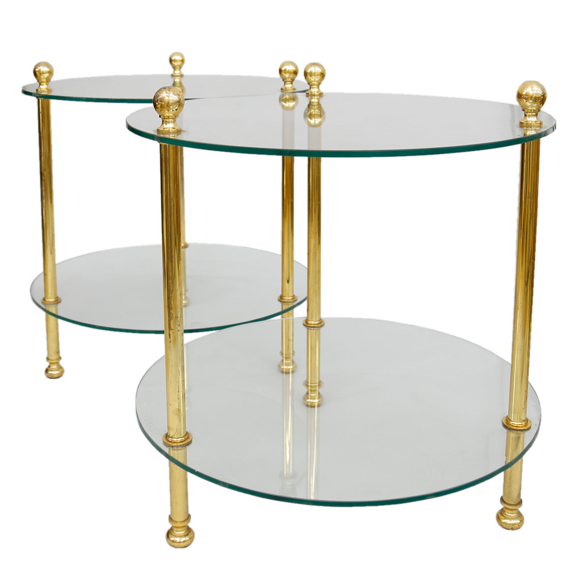 1970s French Round Side Tables