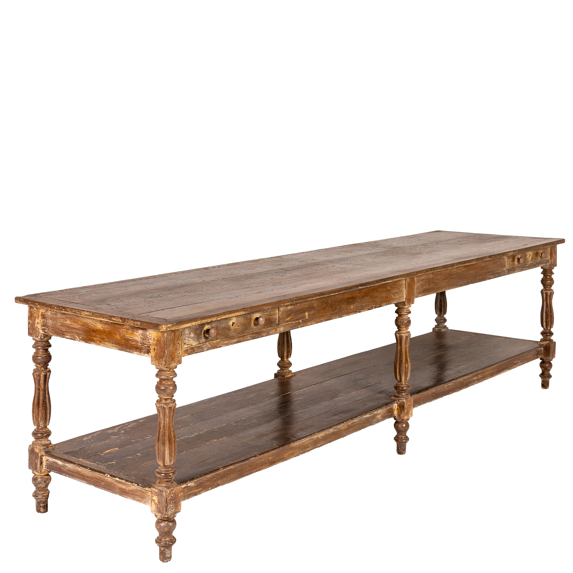 19th Century French Oak Drapers Table