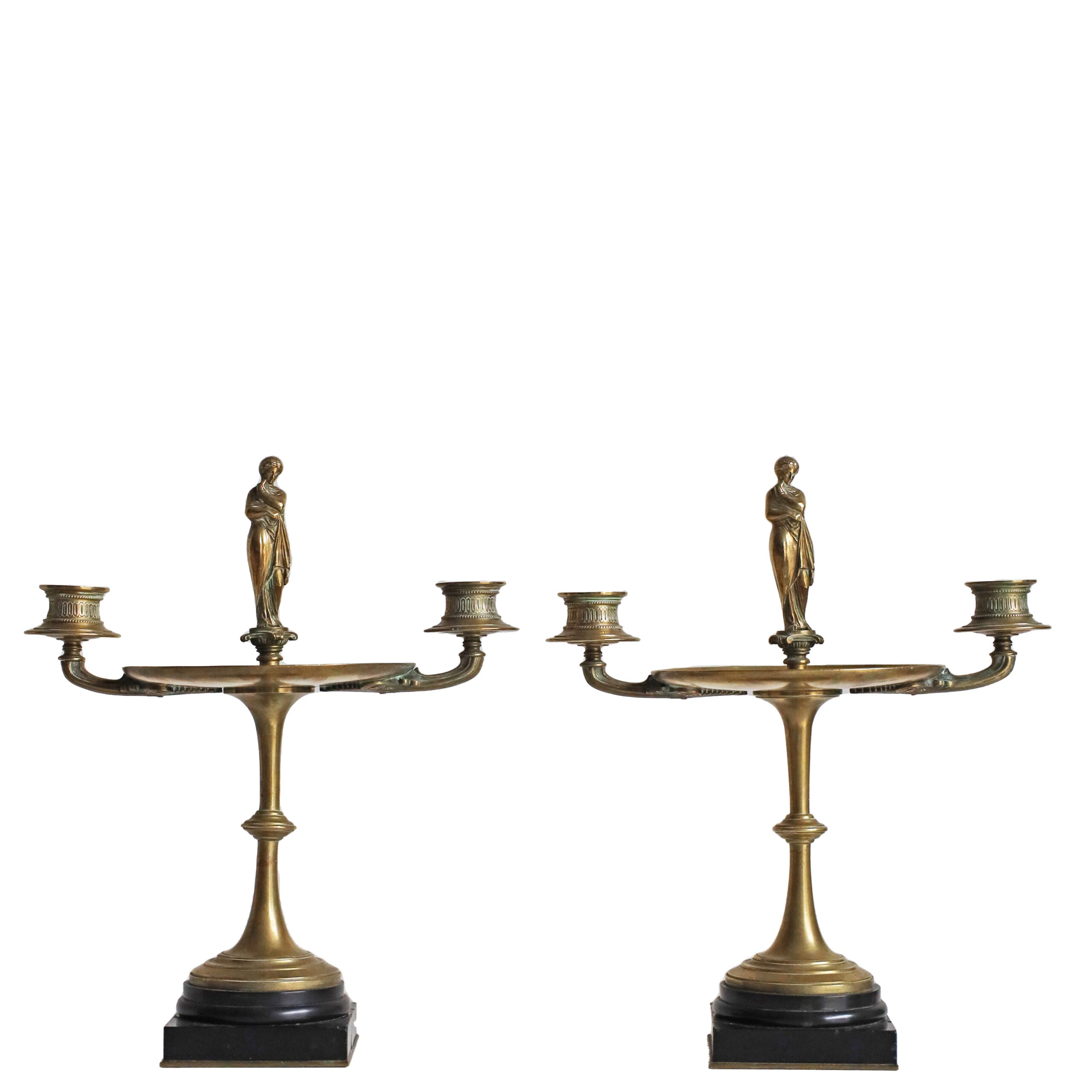19th Century Tazza French Candlesticks