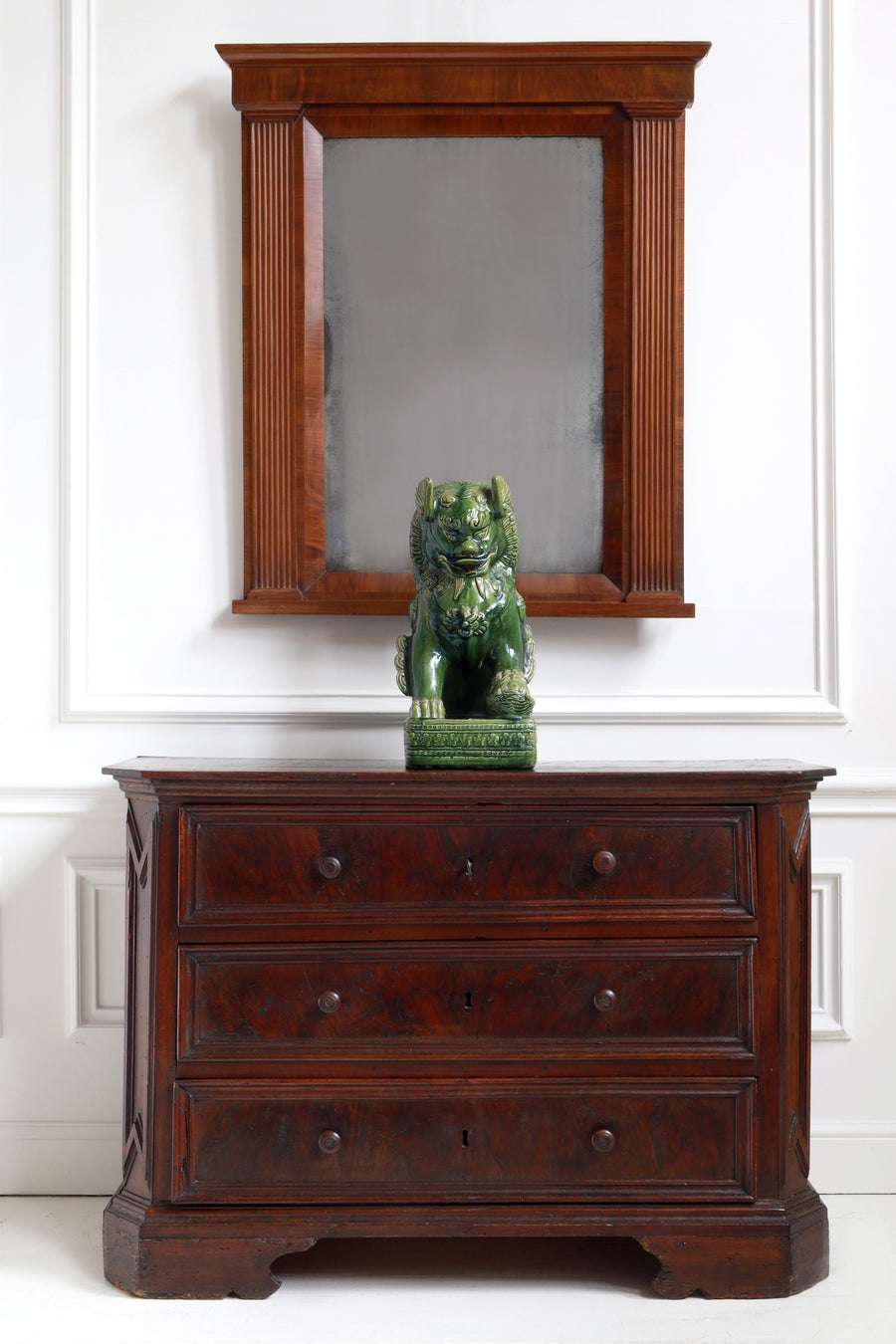 19th Century Tuscan Mahogany Mirror