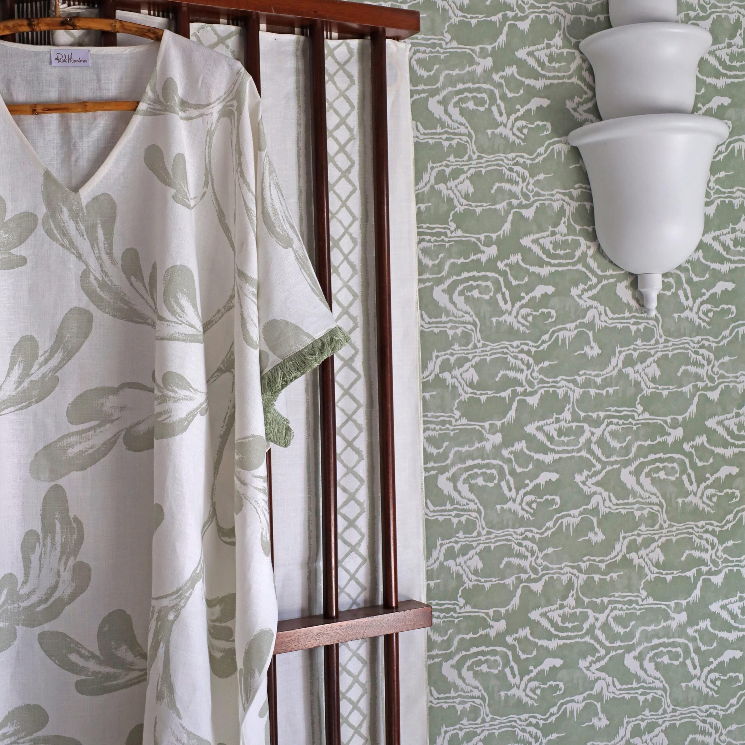 Ava on Nivelles Oyster - Celadon