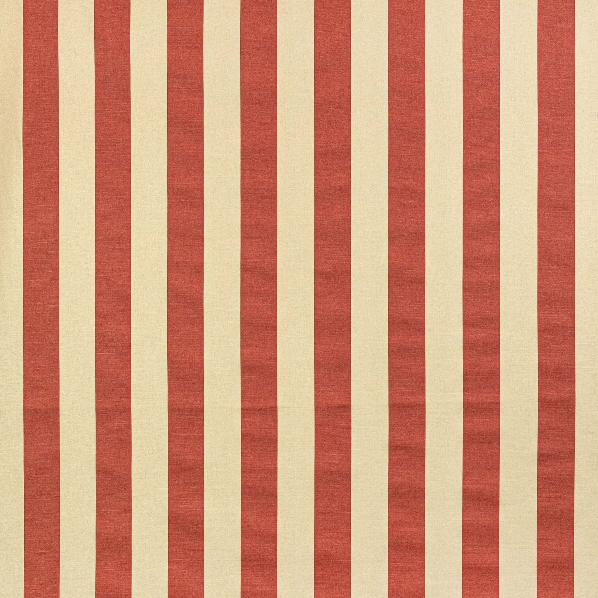 Avenue Stripe - Crimson on Ecru