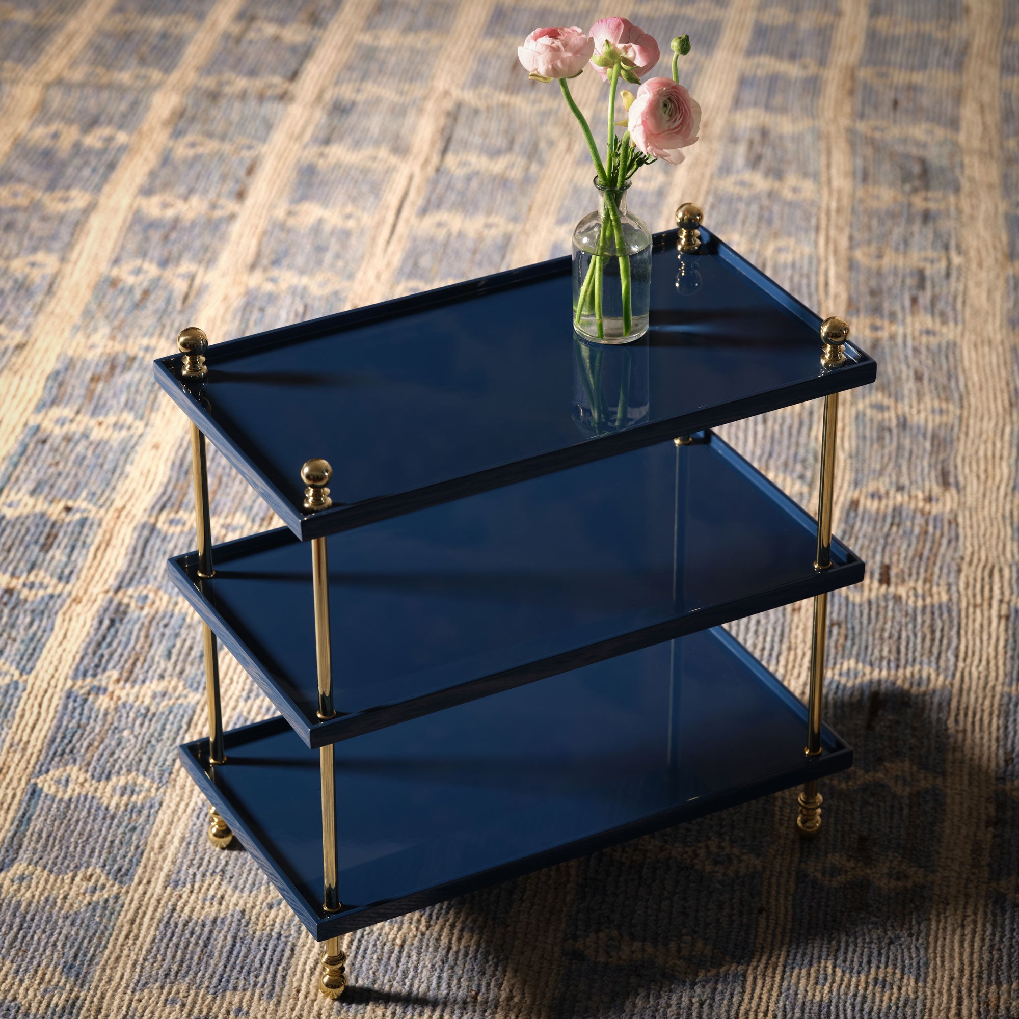 Tiered Drinks Table - Blue
